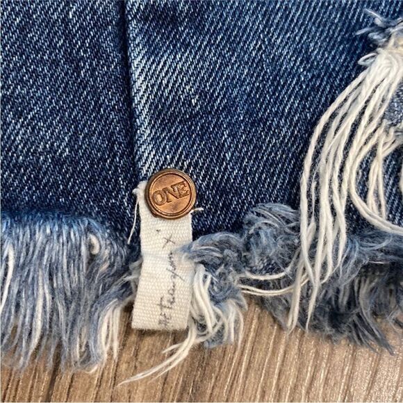 One Teaspoon Junkyard Distressed Blue Jean‎ Skirt Size 25 - Picture 6 of 15